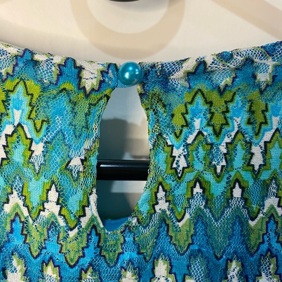 Lemon Fizz Girls Size 16 Geometric 60’s style sleeveless dress - Picture 6 of 12